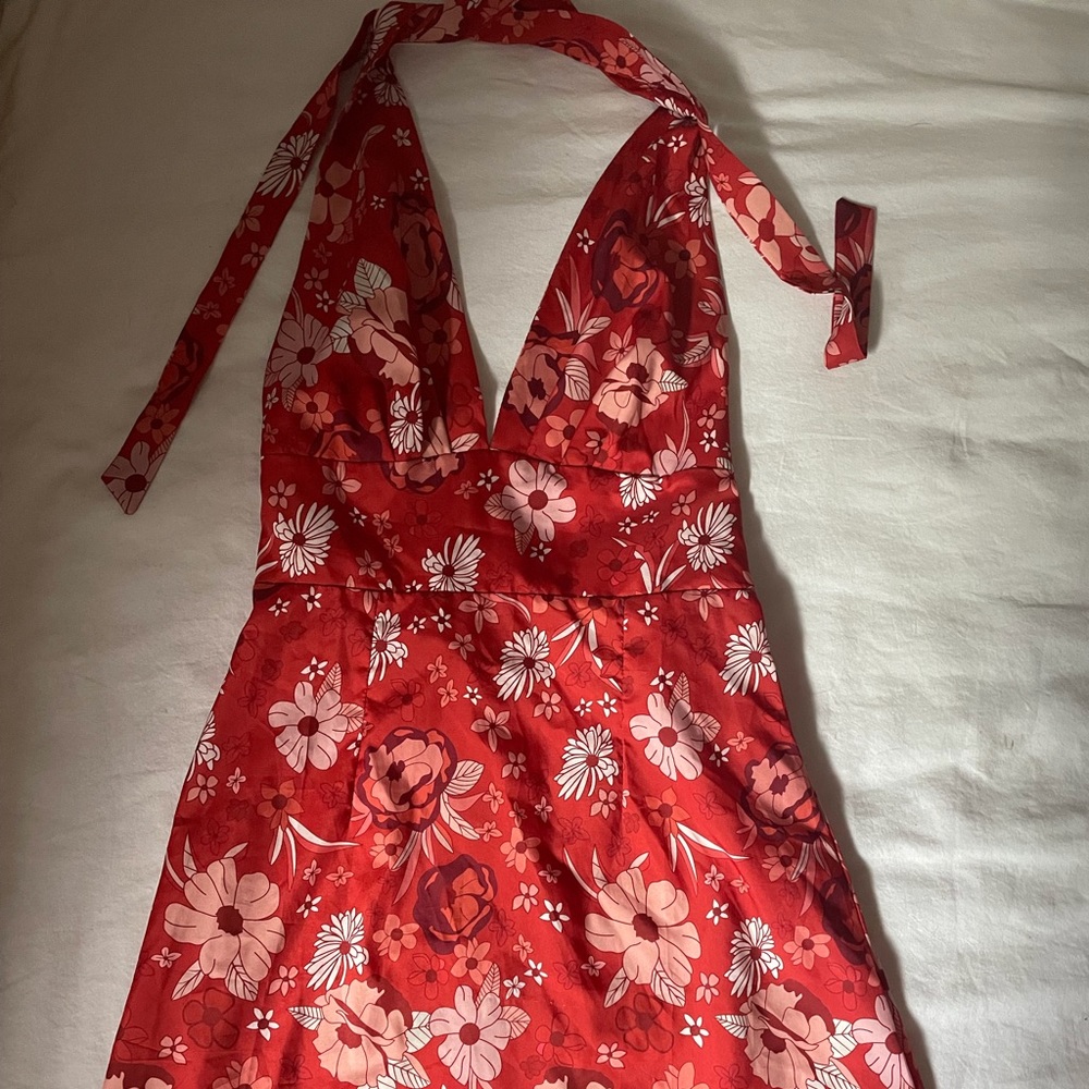 floral halter sundress